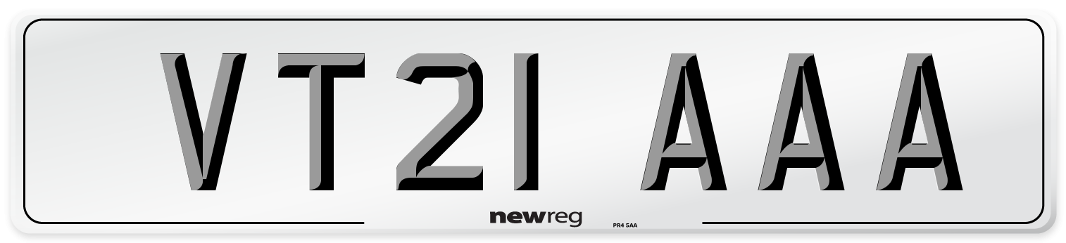 VT21 AAA Number Plate from New Reg